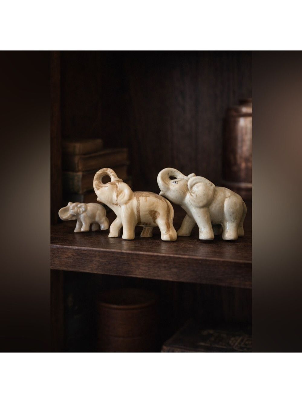 VINTAGE Elegant Elephant Trio Figurine Home Decorations Collectibles